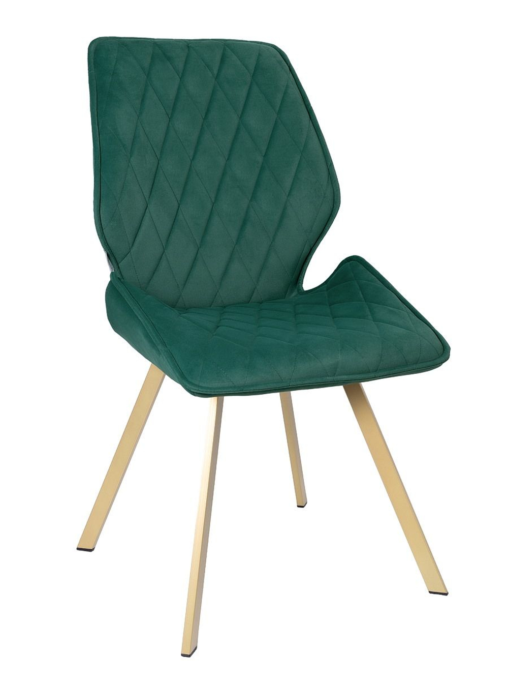 Стул LA ALTA OSTIN 180 велюр изумруд, каркас квадрат шампань