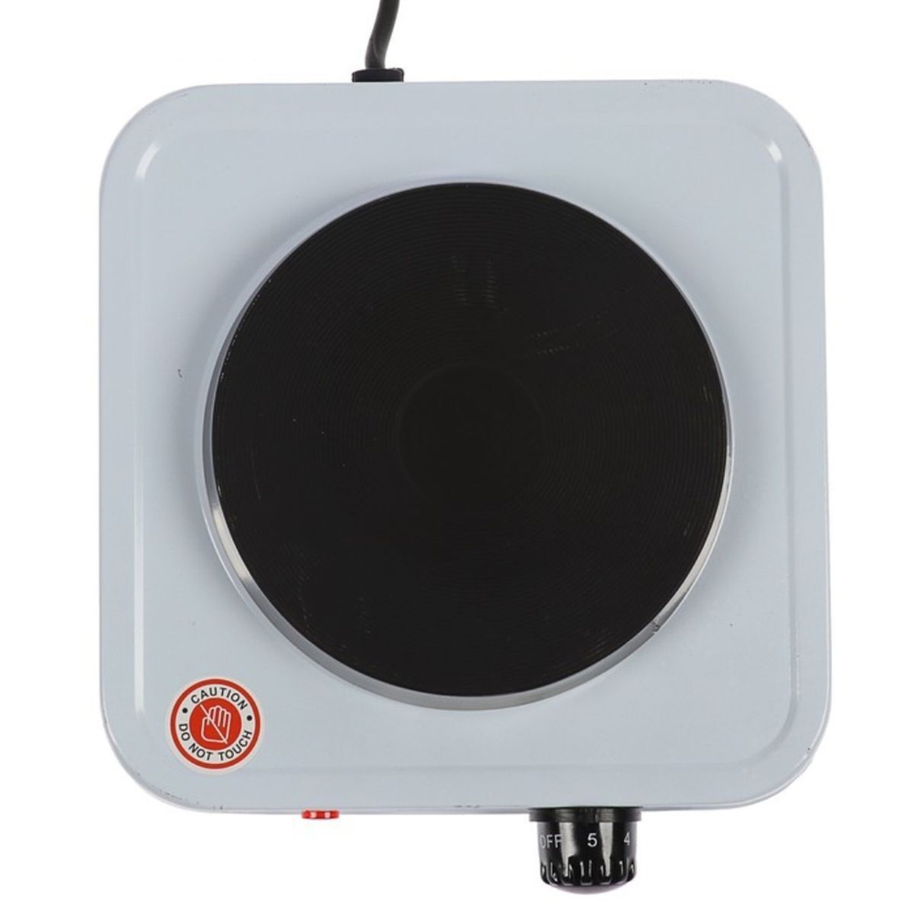 Плита электрическая Irit, 8004-IR, 1000 Вт, 1 конф, диск, эмаль, механ, пер повор, бел