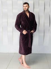 Халат мужской CODY без капюшона Баклажан "Polens"