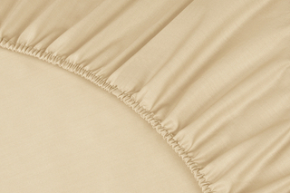 Простыня на резинке Моноспейс кремовая