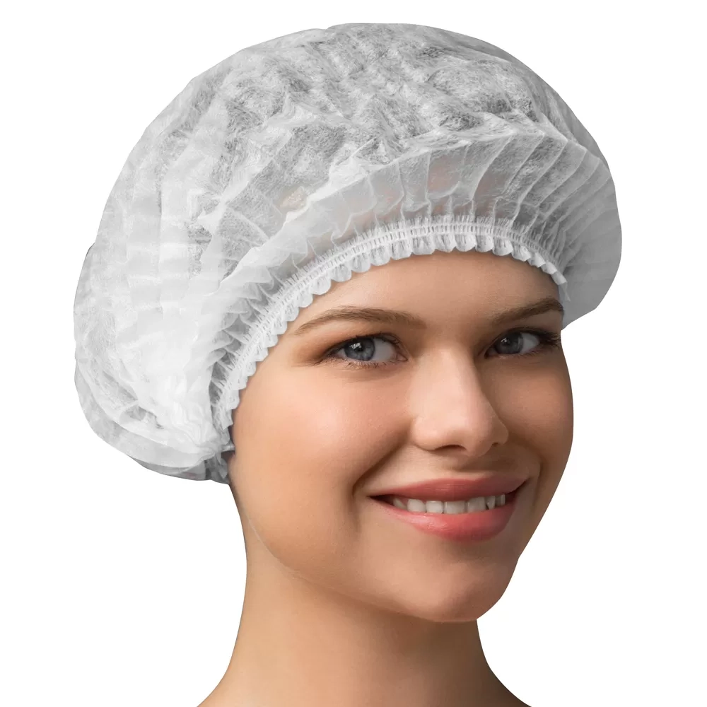 Шапочка-шарлотта Чистовье спанбонд пл.15 белая 50 шт