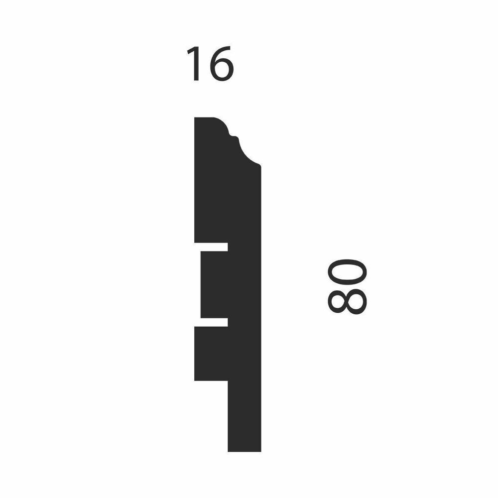 Плинтус Экошпон окрашенный, 80x16 мм
