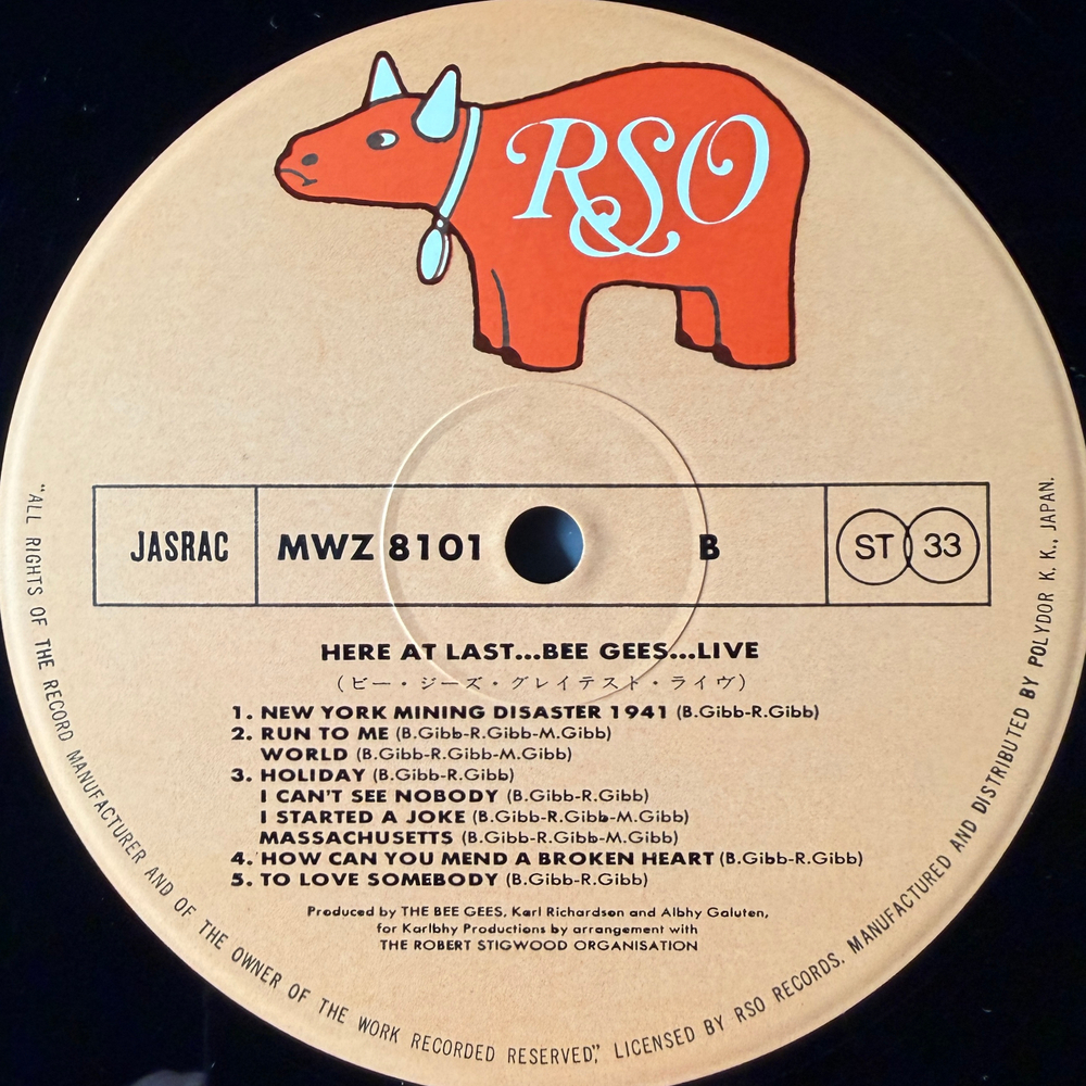 Bee Gees – Here At Last - Live 2LP (Япония 1977г.)