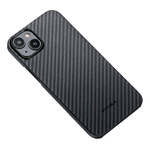 Чехол из арамидного волокна с поддержкой MagSafe PITAKA MagEZ Case 4 1500D для iPhone 15 Plus, Black / Grey Twill (Cаржевое переплетение)