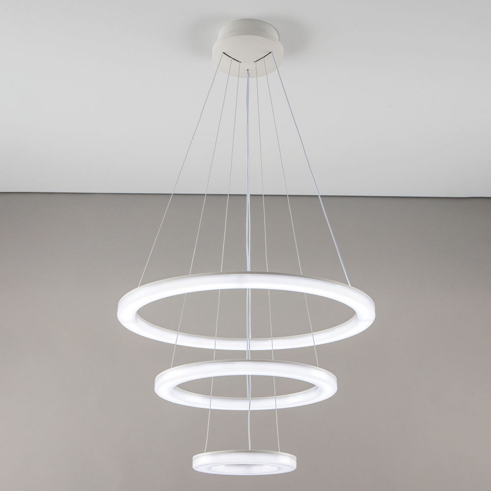 Citilux Электрон Смарт CL710A104S Умная люстра подвесная Белая