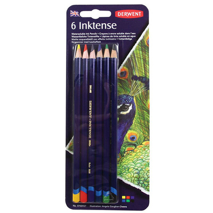 Набор из 6 акварельных карандашей Derwent Inktense