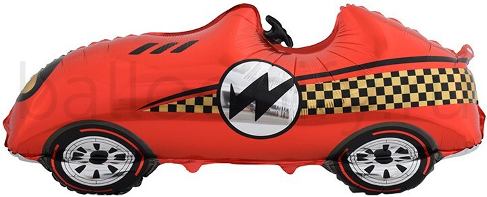 Шар (43''/109 см) Фигура, Гоночная машина, Формула 1, Красный, 1 шт.