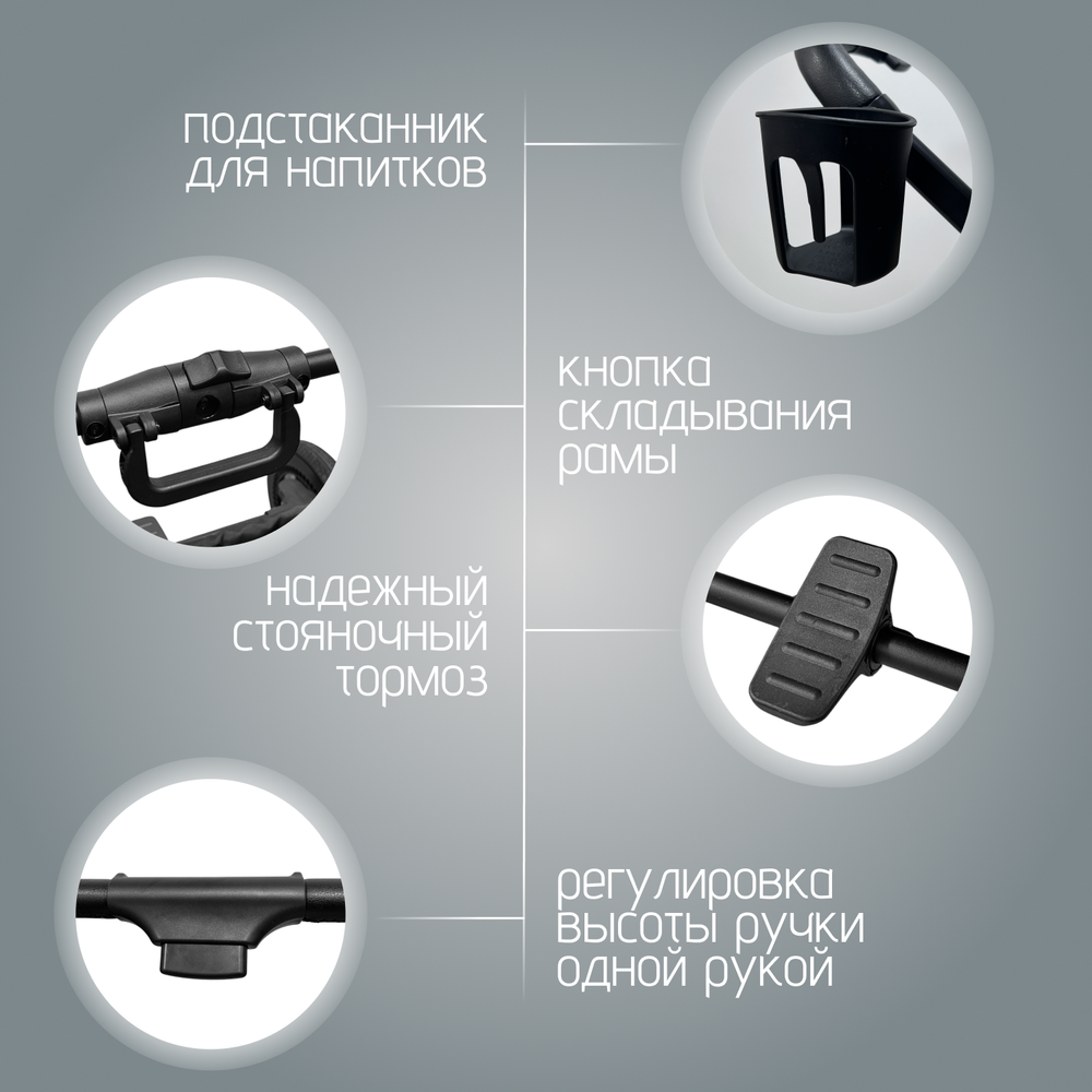 Модульная коляска BubaGO Lotta Thermo 3в1