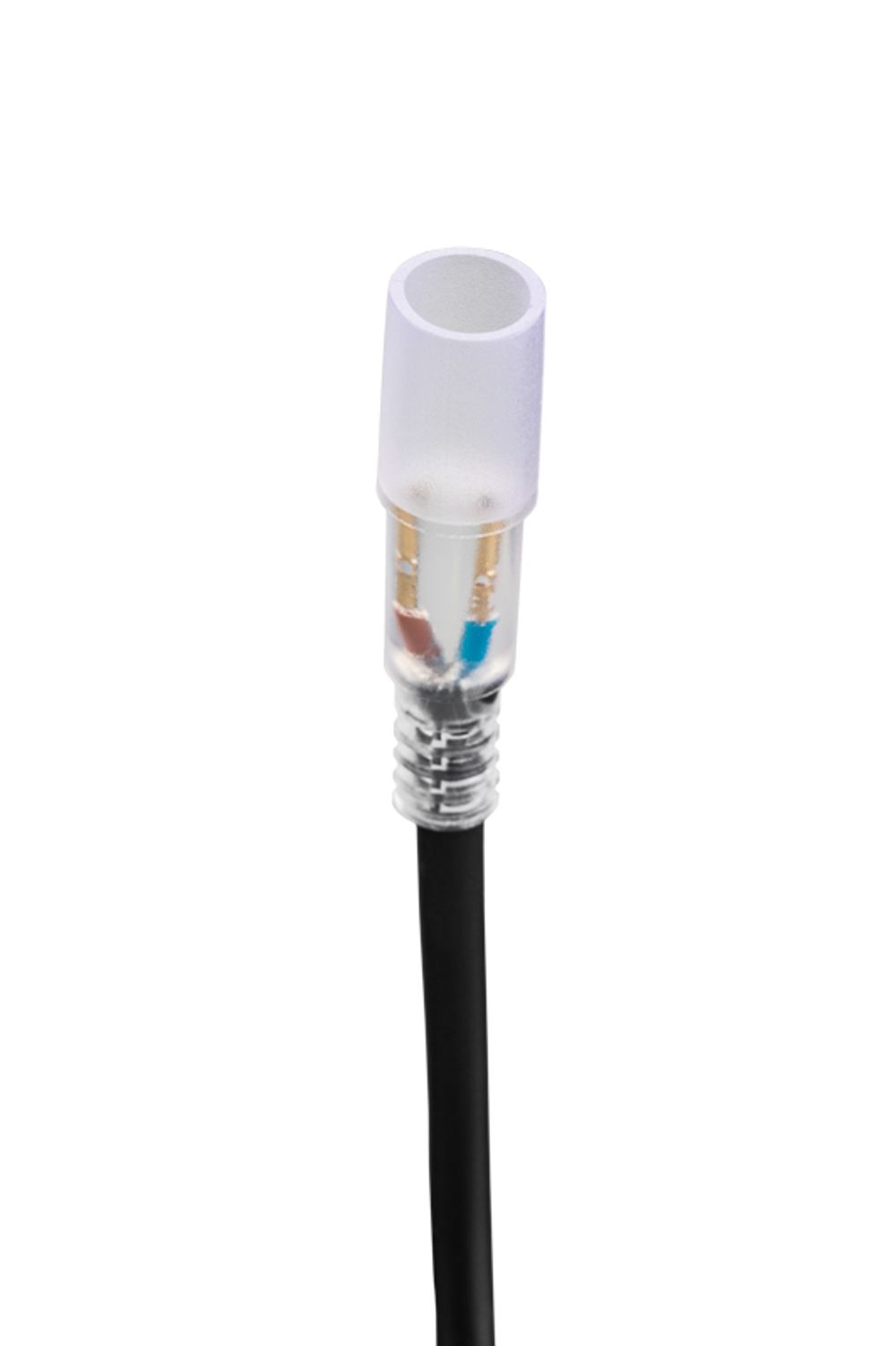 Коннектор с проводом для двухжильного дюралайта, диаметр 13мм (коннектор с иголкой, заглушка) NEON-N