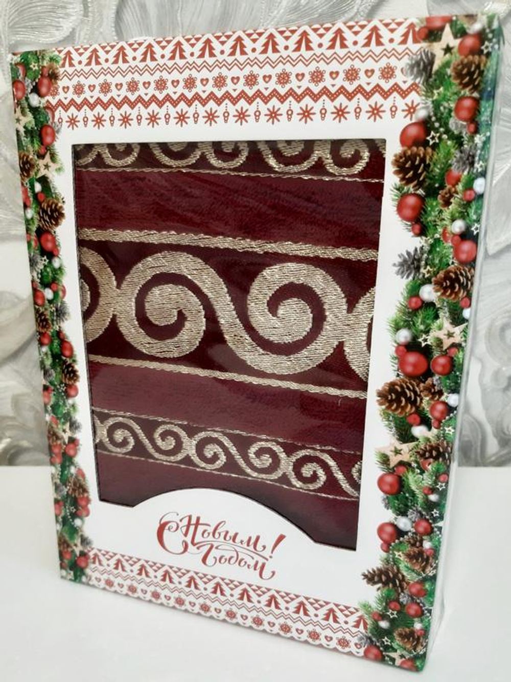 Полотенце махровое в подарочной упаковке, 100% хлопок, Узбекистан.