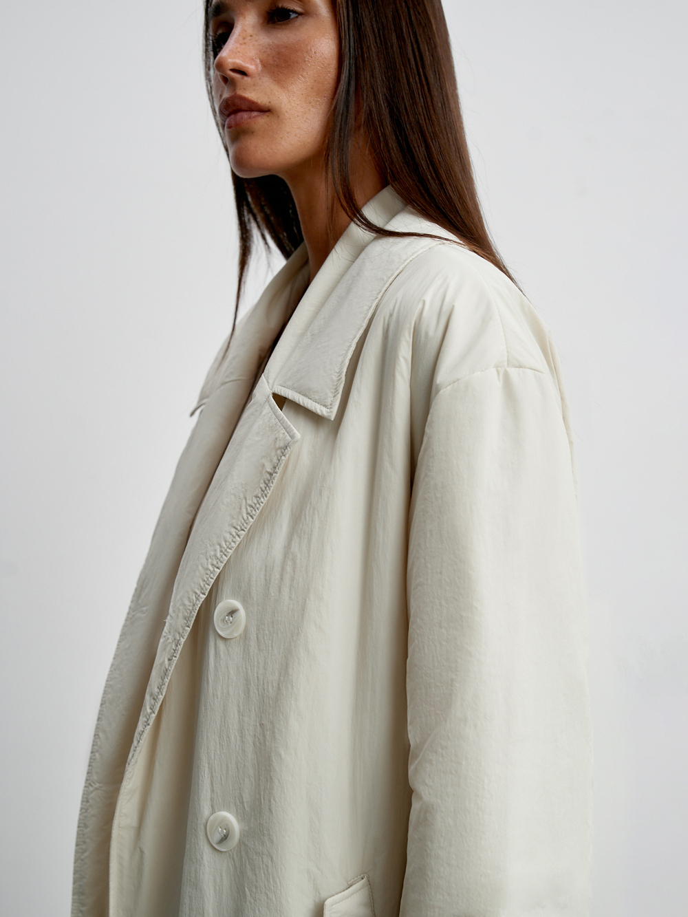 Облегчённый пуховик VANESSA, молочный