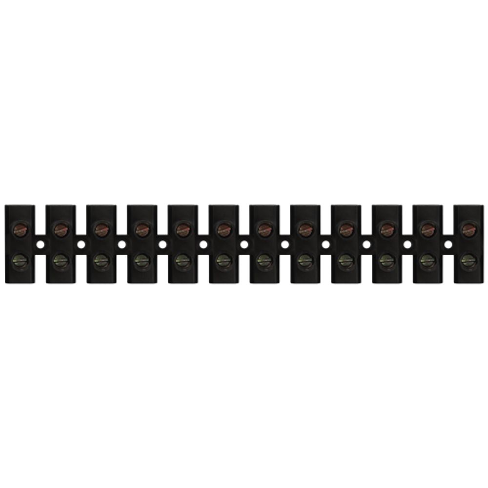 Зажим винтовой ЭРА NO-225-516 изолированный ЗВИ-нг 60А (4.0-25 мм2) 12 пар чёрный | Зажим винтовой ЗВИ