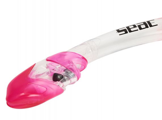 Трубка Seac Tribe Dry прозрачный/розовый