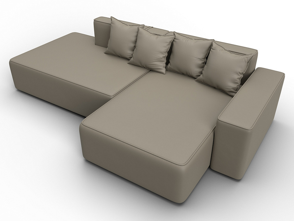 Диван угловой Лига-079 угол правый ЭКОКОЖА GRIFON 04 бежевый