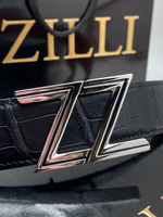 Ремень из кожи крокодила Zilli