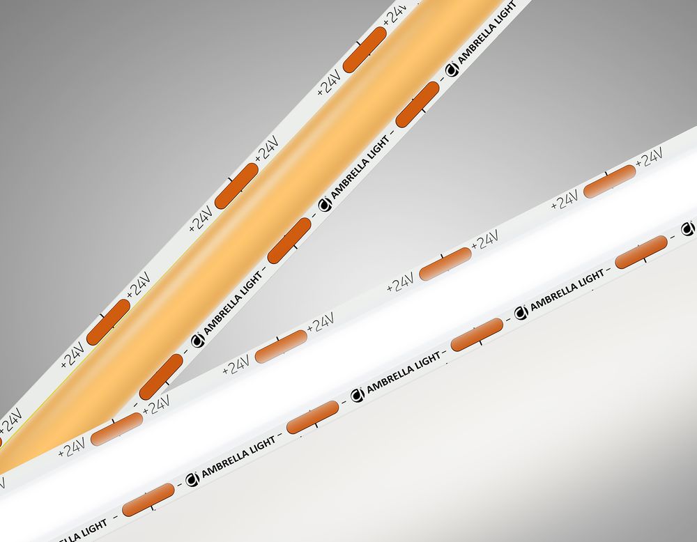 Ambrella Светодиодная лента Ambrella Light GS4802 COB 616Led/19W m/ 24V IP20 4500K/ 5m*12mm*2mm (2 конт.) LED Strip 24V GS4802