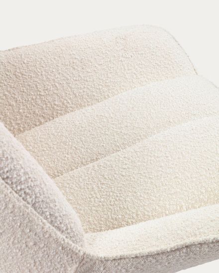 Кресло-качалка Marlina из ткани букле белого цвета Испания