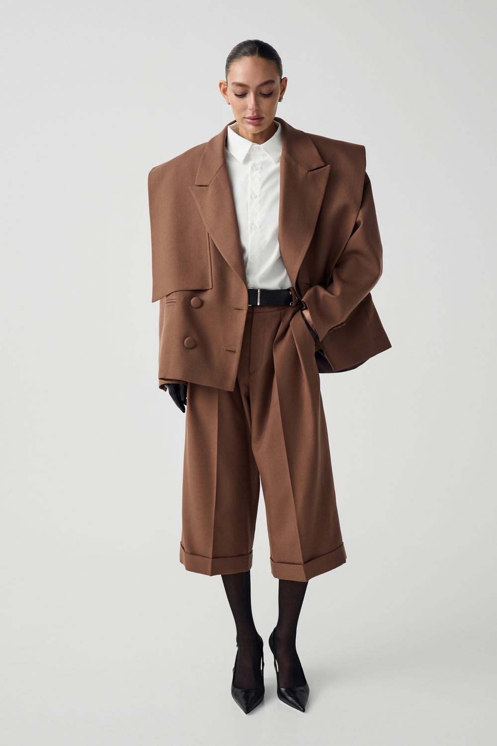 Шерстяной жакет с акцентными деталями