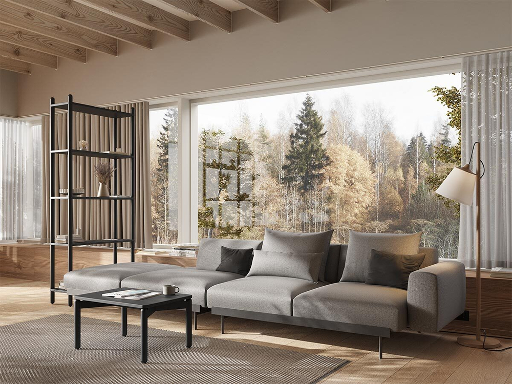 Столик кофейный saga, 50х70 см, темно-серый