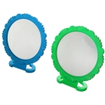 Зеркало настольное в пластиковой оправе «Ажурный кант», круг, цвет микс, d-12,5см (Стикер на минивложение10шт)