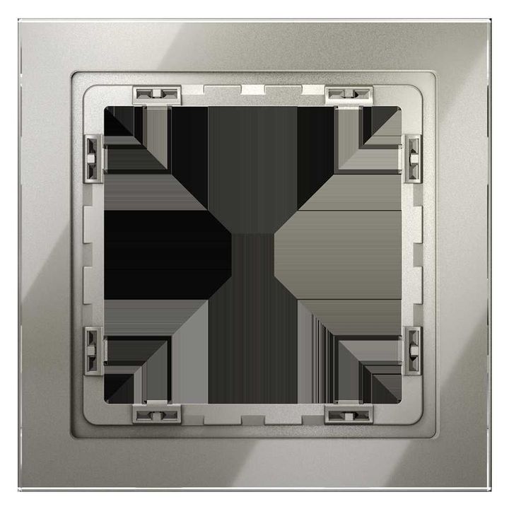 Рамка стеклянная Voltum S70 на 1 пост, (шелк, стекло) VLS110104