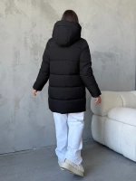 Куртка зимняя удлиненная с капюшоном