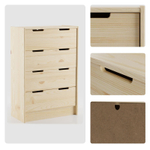 Комод, 62х30х90, Раст, для одежды и игрушек, с ящиками, массив сосны, без отделки, IKEA