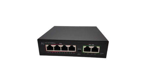 Коммутатор POE X1006B на 4 порта 10/100M 4+2- Порт POE RJ45: 100 Мбит/с