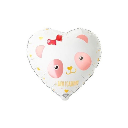 Шар круг "Панда с бантиком" 45 см