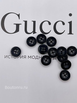 Пуговицы Гучч. на прокол черные