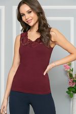 Майка с кружевом (бордо) Б5104 LT Collection (Акция)