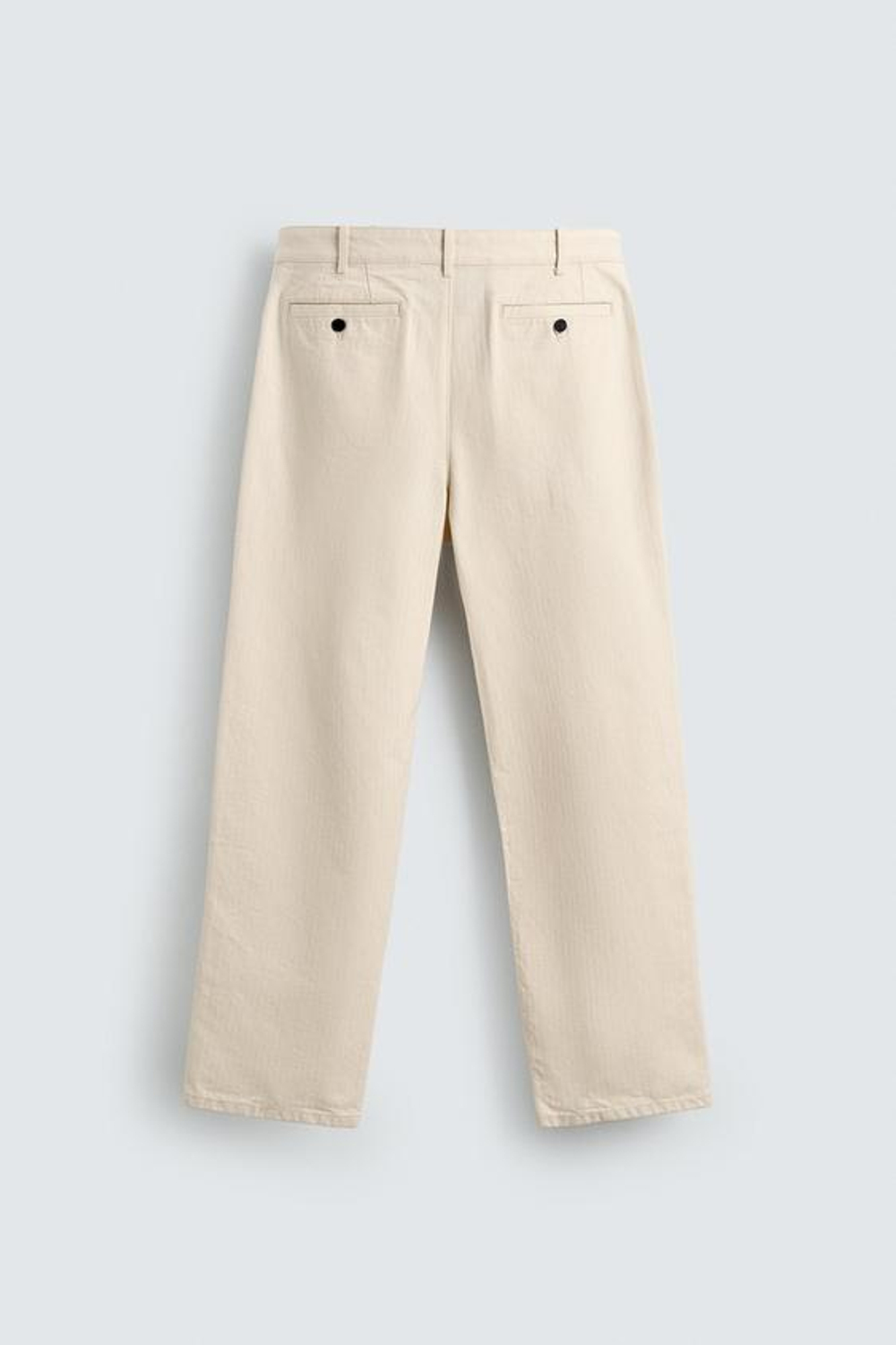 ZARA БРЮКИ В ЕЛОЧКУ СО СКЛАДКАМИ, ЭКРЮ