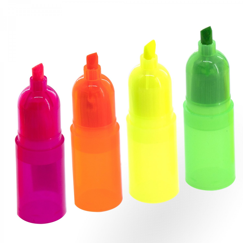 Текстовыделитель сегментный, 4 цв., Alingar, "Кошечка", цветной корпус ассорти, скошенный, 1-4 мм, неоновые цвета, 30 шт/уп. картонный шоу-бокс