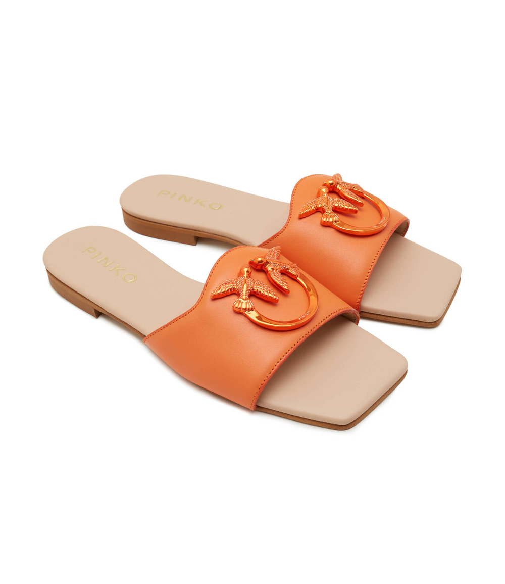 Шлепанцы кожаные marli 01 calf Pinko - оранжевый(SD0063 P001)