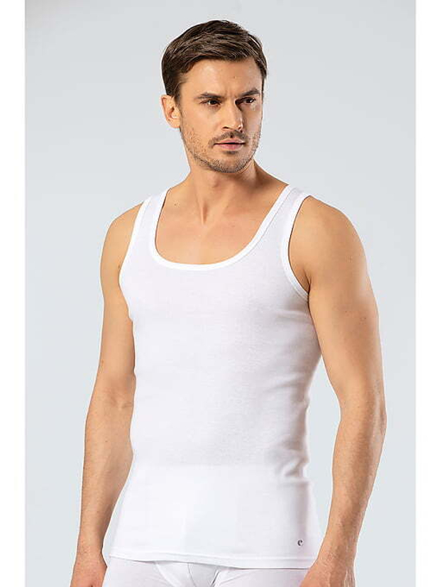 Майка мужская белый