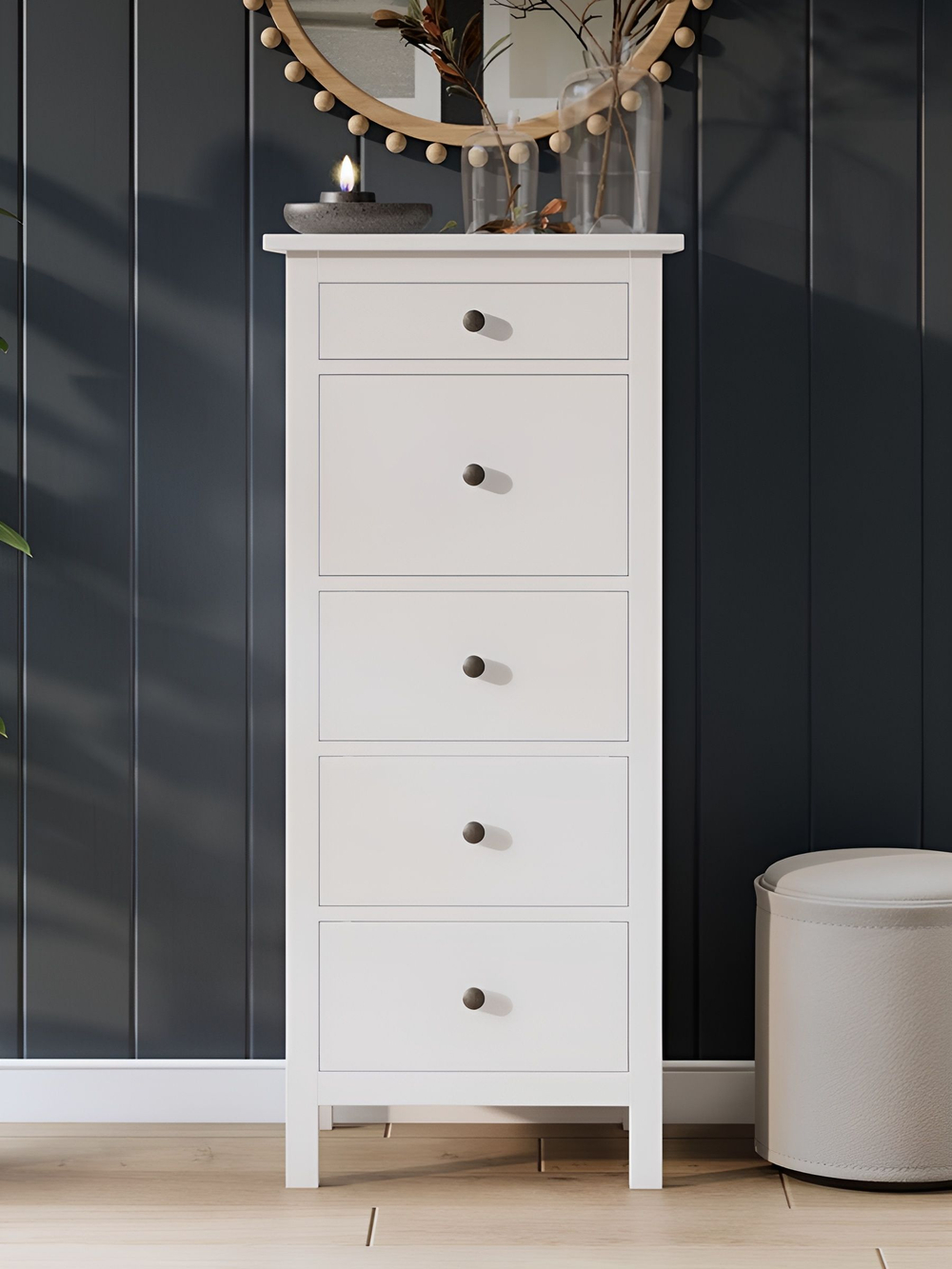 IKEA Комод HEMNES 46х70х35, КЫМОР 1 ящик, белый, (ХЕМНЕС ИКЕА)