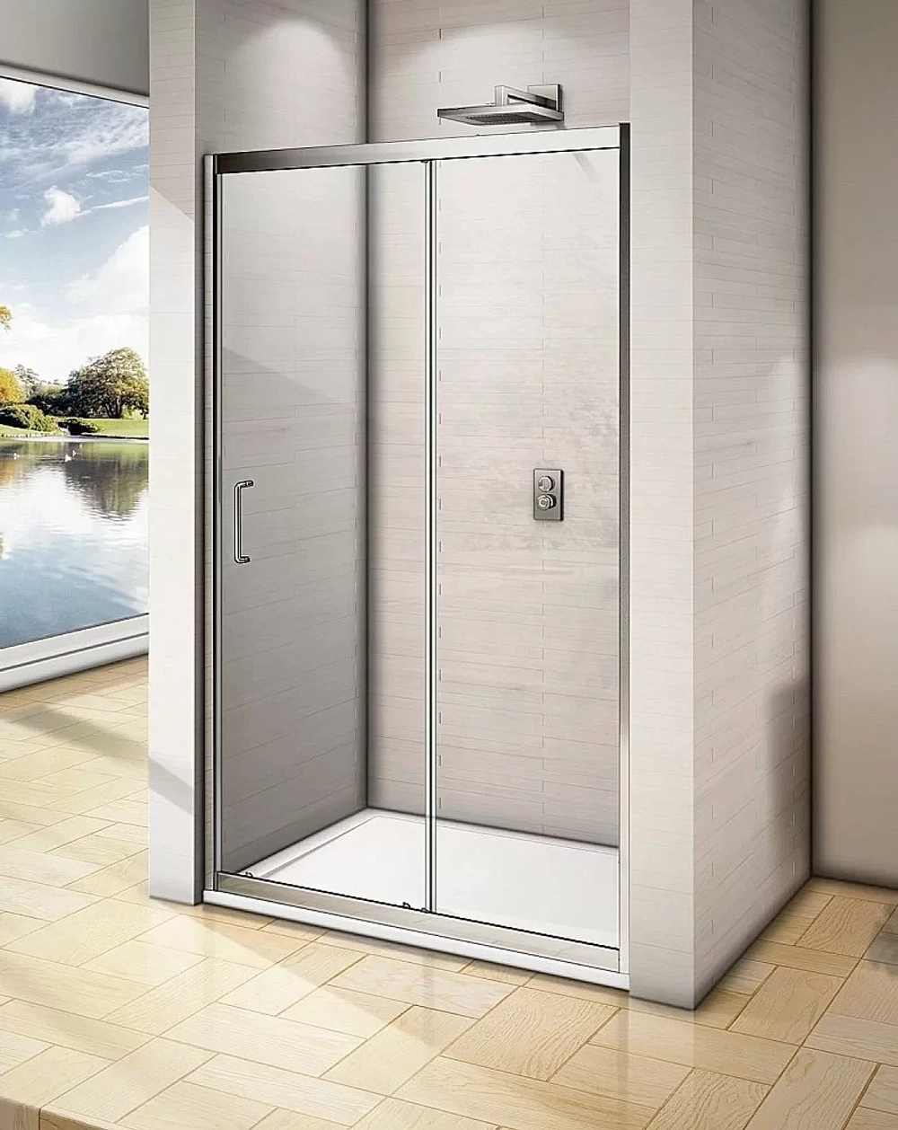 Душевая дверь Good Door NEO WTW-140-C-CH стекло прозрачное/профиль хром