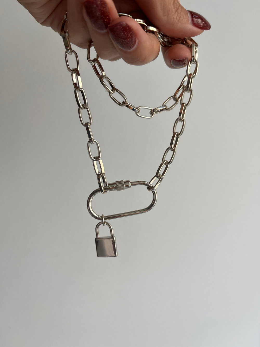 Цепь серебро LOCK