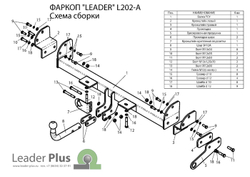 Фаркоп для LAND ROVER FREELANDER 1 (LN) (1998-2006) арт.L202-A