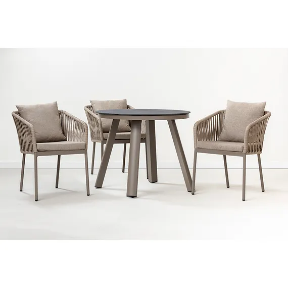 Плетеный стул Terri, серо-бежевый