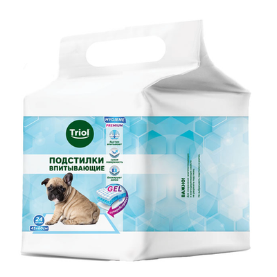 Подстилки впитывающие, 450*600мм (уп.24шт.), серия hygiene, triol