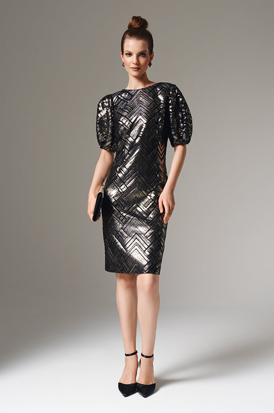 51613 Платье женское (черно-золотистый)