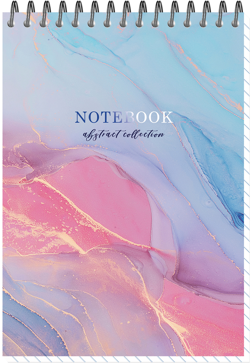 Блокнот формат А6 60 листов на металлическом гребне "Liquid" нелинованный