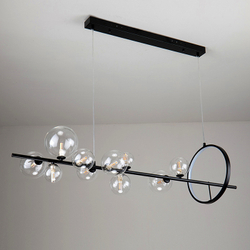 Люстра KG1233P-10 black/clear