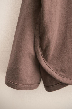 ZARA ZARA TIMELESS - ОДНОТОННАЯ ФУТБОЛКА, ШОКОЛАДНЫЙ