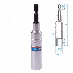 KING TONY (76C1113M) Головка для шуруповерта шестигранная 1/4", 13 мм, L = 110 мм