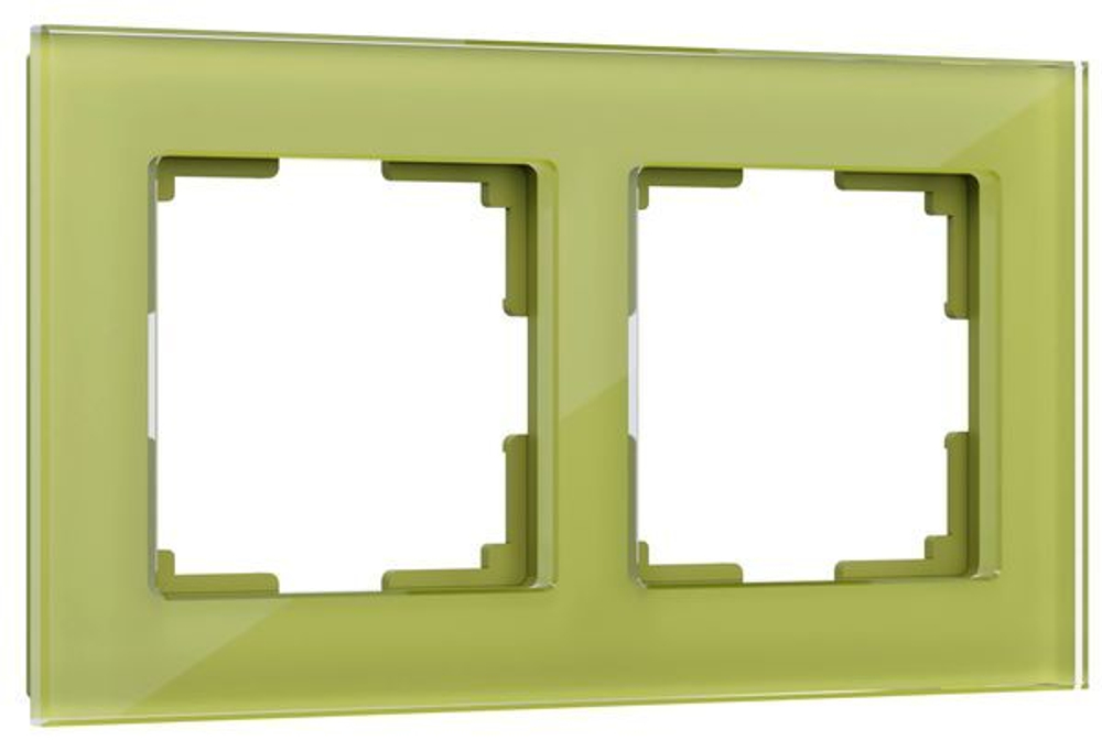 Рамка на 2 поста фисташковый
