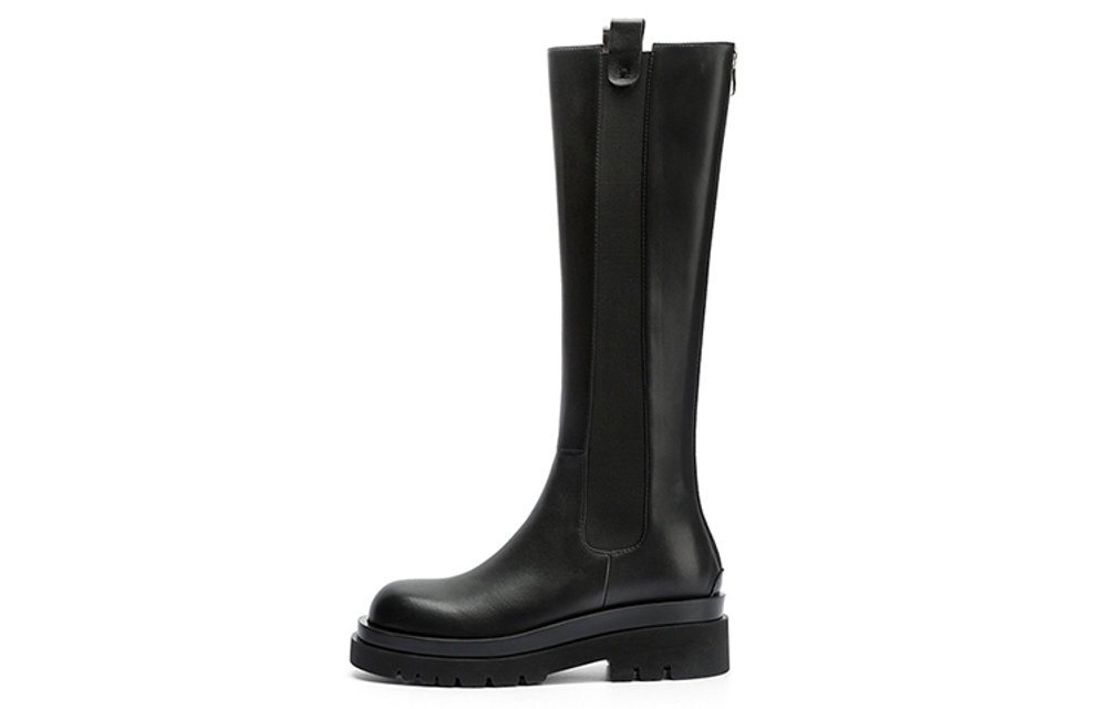 Q.VONTON Knee high Boots Women"s Black