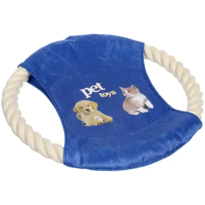 Игрушка текстиль «Фрисби», цвет синий, 18см (лейбл)