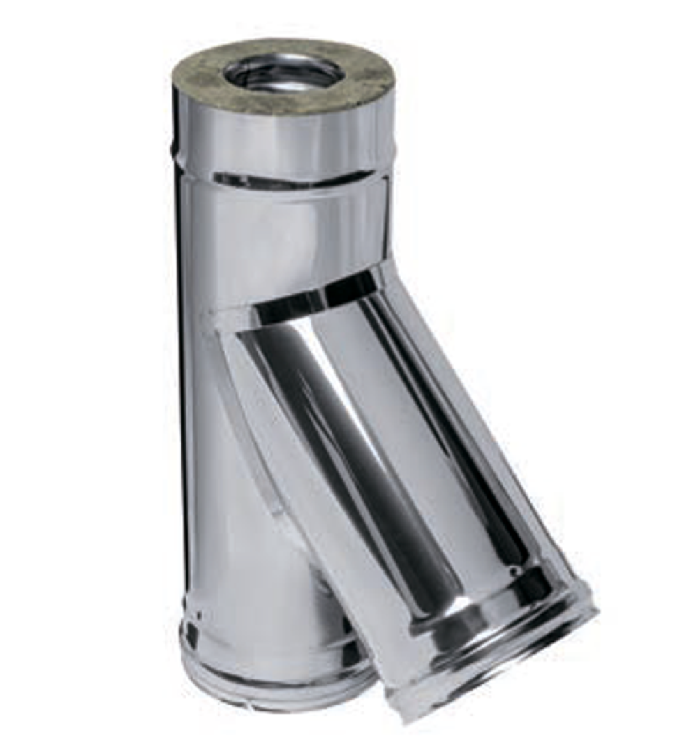 Сэндвич-тройник 135° (430/0,5мм) Ф120х200 нерж (Ferrum)